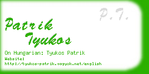 patrik tyukos business card